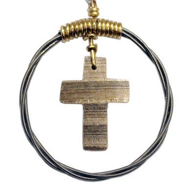 Cross Cymbal pendant - large