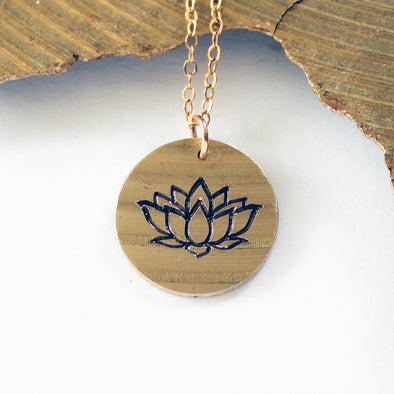 Lotus Strength + Beauty pendant