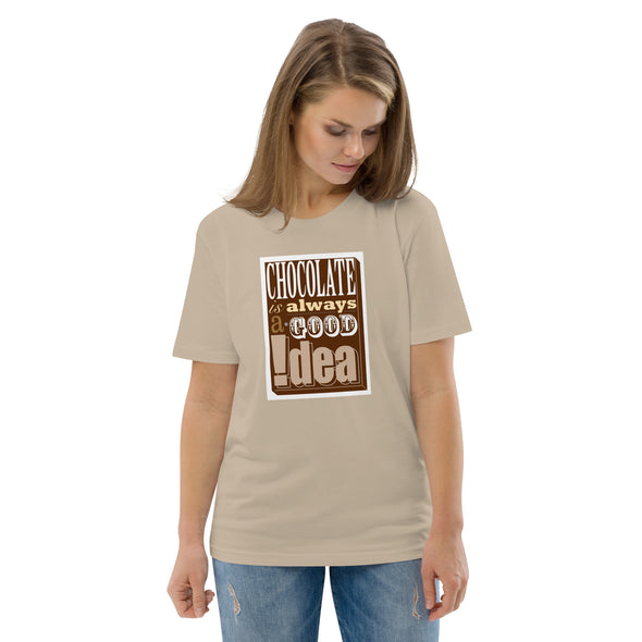 Chocolate Good Idea - Unisex organic cotton t-shirt