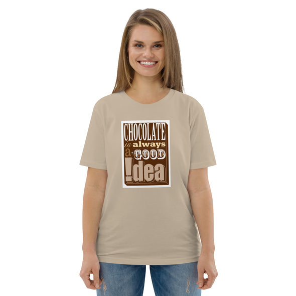 Chocolate Good Idea - Unisex organic cotton t-shirt