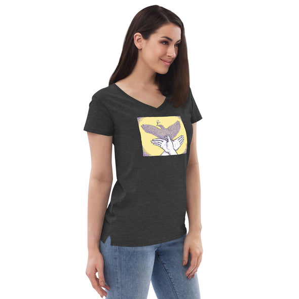 Peace Dove - Women’s recycled v-neck t-shirt